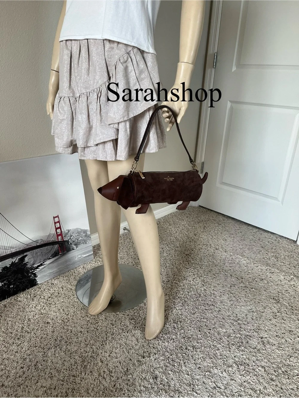 ♠️Kate Spade Charlie Dachshund Dog Novelty Crossbody Bag